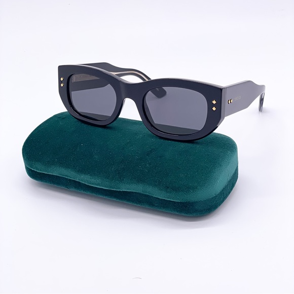 NEW GUCCI GG1215S 002 BLACK UNISEX SUNGLASSES - Picture 2 of 11